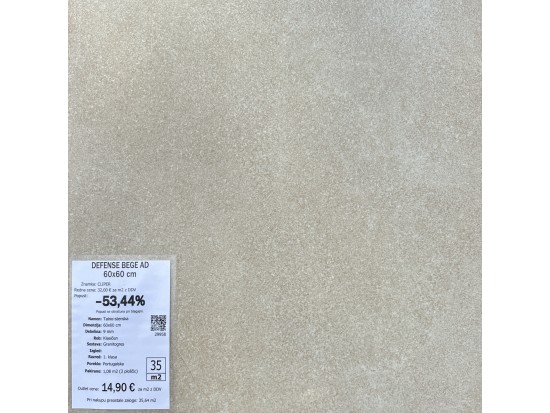 DEFENSE BEGE AD 60x60 (5 m2)