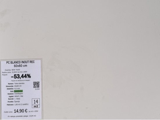 PC BLANCO INOUT REC 60x60 (14 m2)