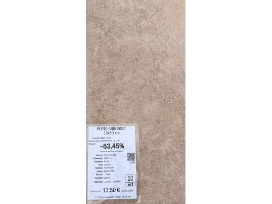PORTO GRIS INOUT 30x60 (8 m2)