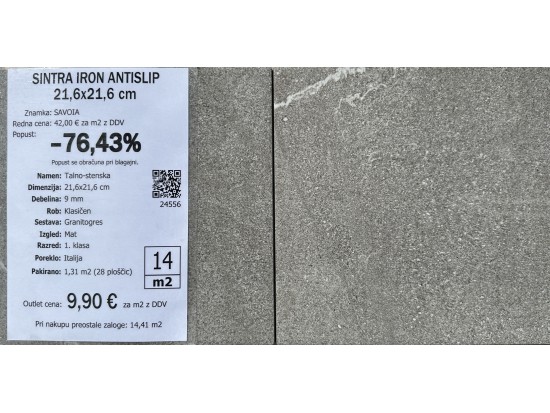 SINTRA IRON ANTISLIP 21,6x21,6 (12 m2)