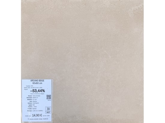 ARCANO BEIGE 60x60 (9 m2)