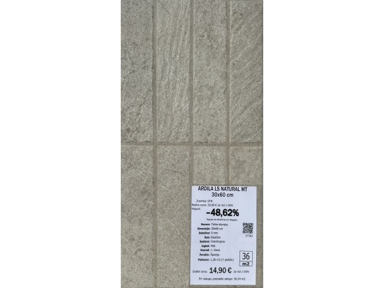 ARDILA LS NATURAL MT 30x60 (5 m2)