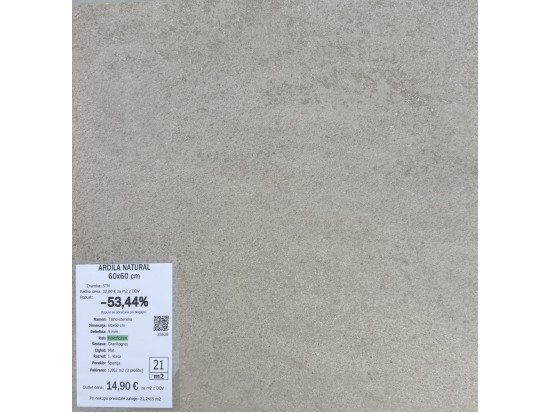 ARDILA NATURAL 60x60 (21 m2)