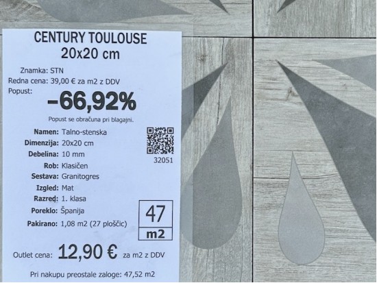 CENTURY TOULOUSE 20x20 (48 m2)