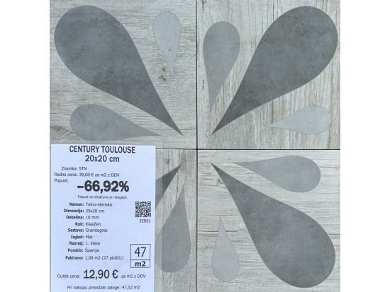 CENTURY TOULOUSE 20x20 (48 m2)