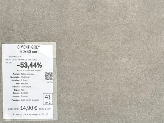 JAZZ ANTRACITA 60x60 (41 m2)