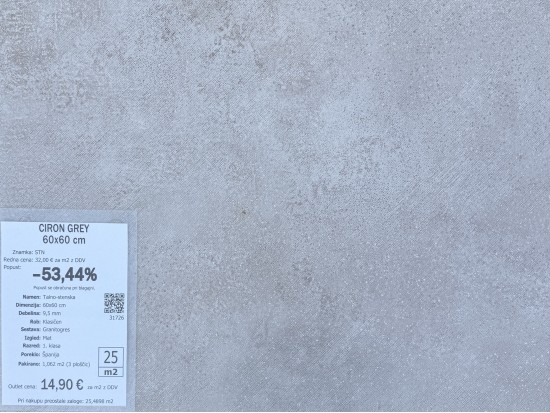 CIRON GREY 60x60 (25 m2)