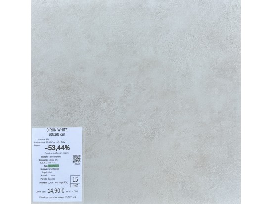 CIRON WHITE 60x60 (16 m2)