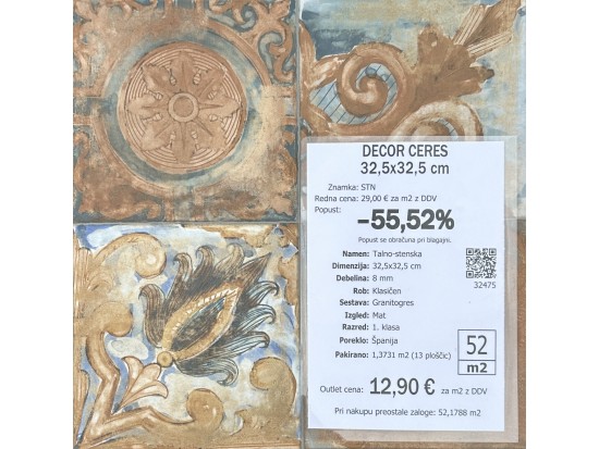 DECOR CERES 32,5x32,5 (16 m2)