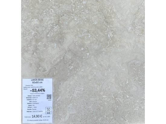LAKOS BEIGE 60x60 (26 m2)