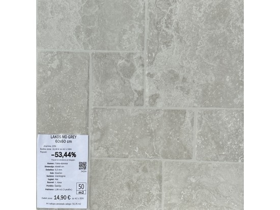 LAKOS MD GREY 60x60 (30 m2)