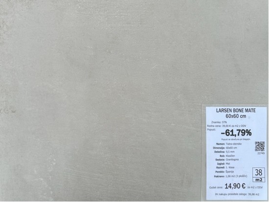 LARSEN BONE MATE 60x60 (19 m2)