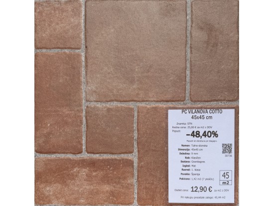 PC VILANOVA COTTO 45x45 (45 m2)