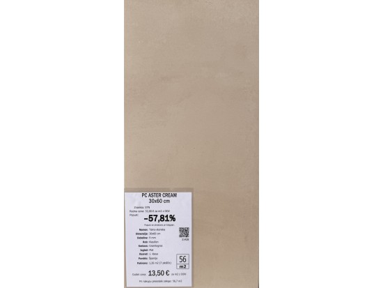 PC ASTER CREAM 30x60 (57 m2)
