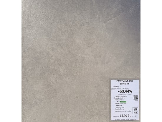 PC VEYMONT GRIS 60x60 (40 m2)