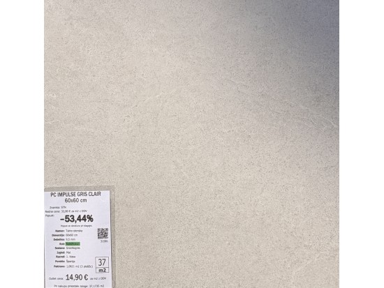 PC IMPULSE GRIS CLAIR 60x60 (37 m2)