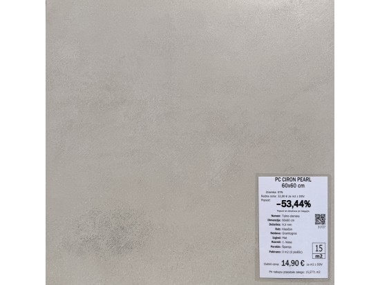 PC CIRON PEARL 60x60 (16 m2)