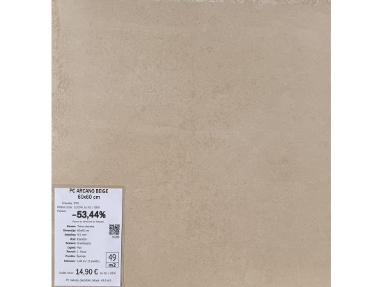 PC ARCANO BEIGE 60x60 (10 m2)