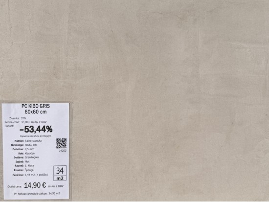 PC KIBO GRIS 60x60 (9 m2)