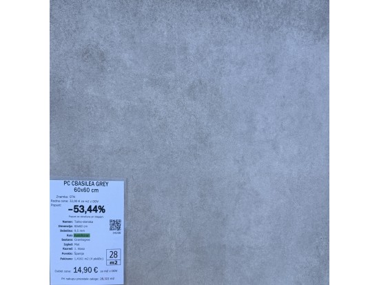 PC CBASILEA GREY 60x60 (8 m2)