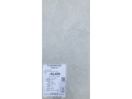 PC SANTORINI GREY 30x60 (16 m2)