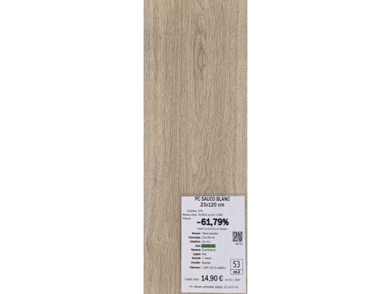 PC SAUCO BLANC 23x120 (53 m2)