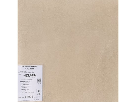PC ARCANO BEIGE 60x60 (35 m2)