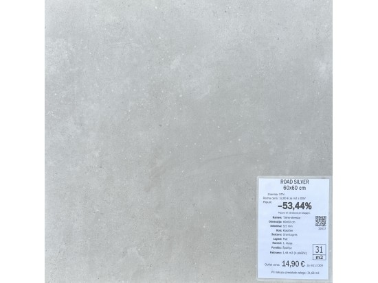 ROAD SILVER 60x60 (9 m2)