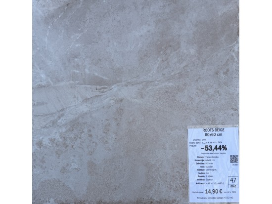ROOTS BEIGE 60x60 (28 m2)